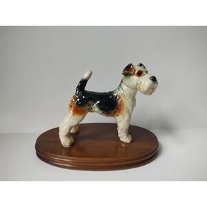 Vintage Goebel dog figurine Airedale wire Fox terrier